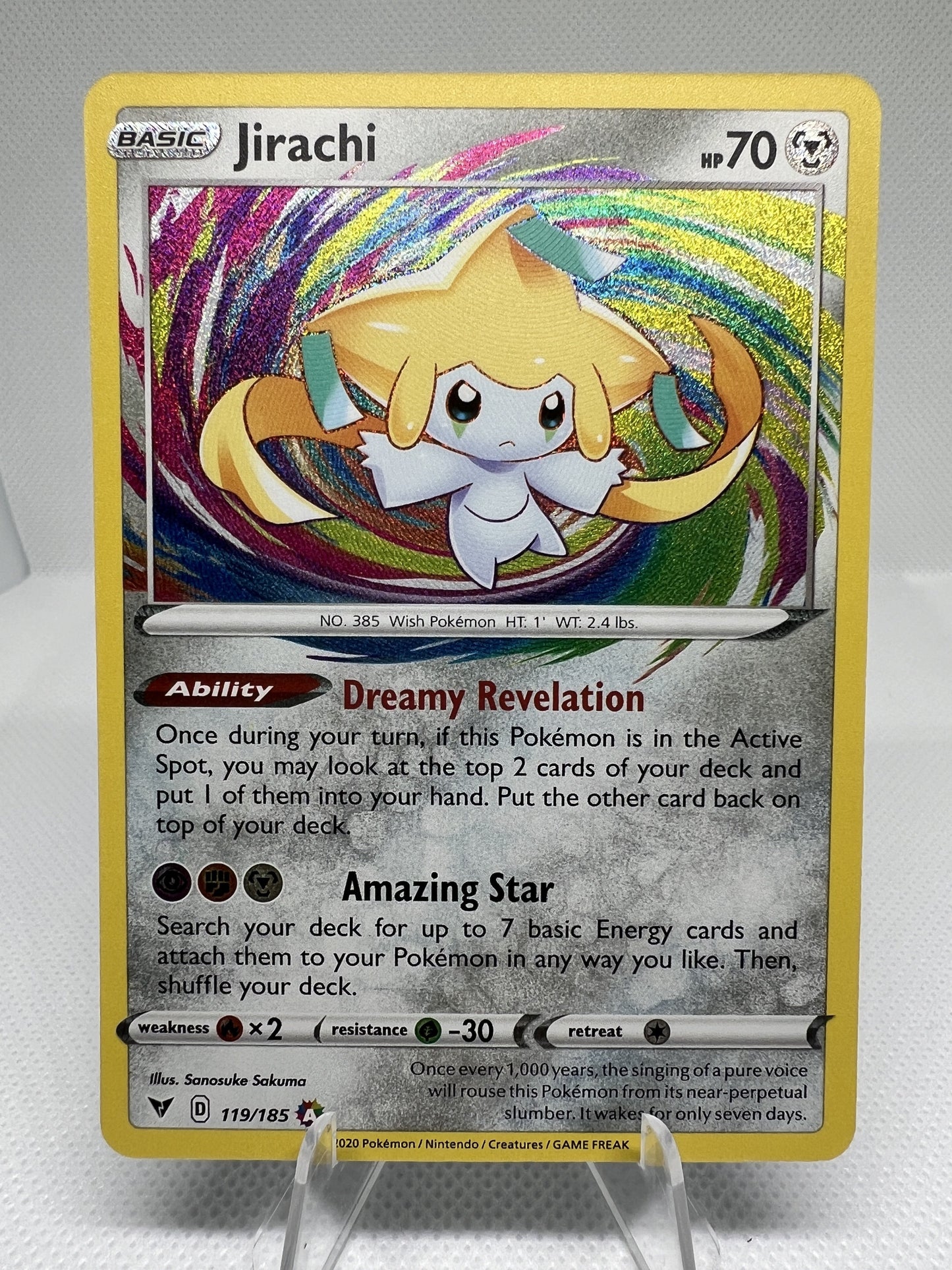 Jirachi 119/185 Swsh04: Vivid Voltage Holo English NM