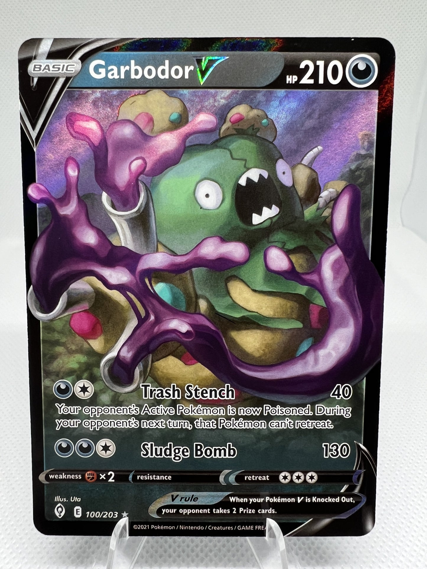 GARBODOR V 100/203 EVOLVING SKIES POKEMON