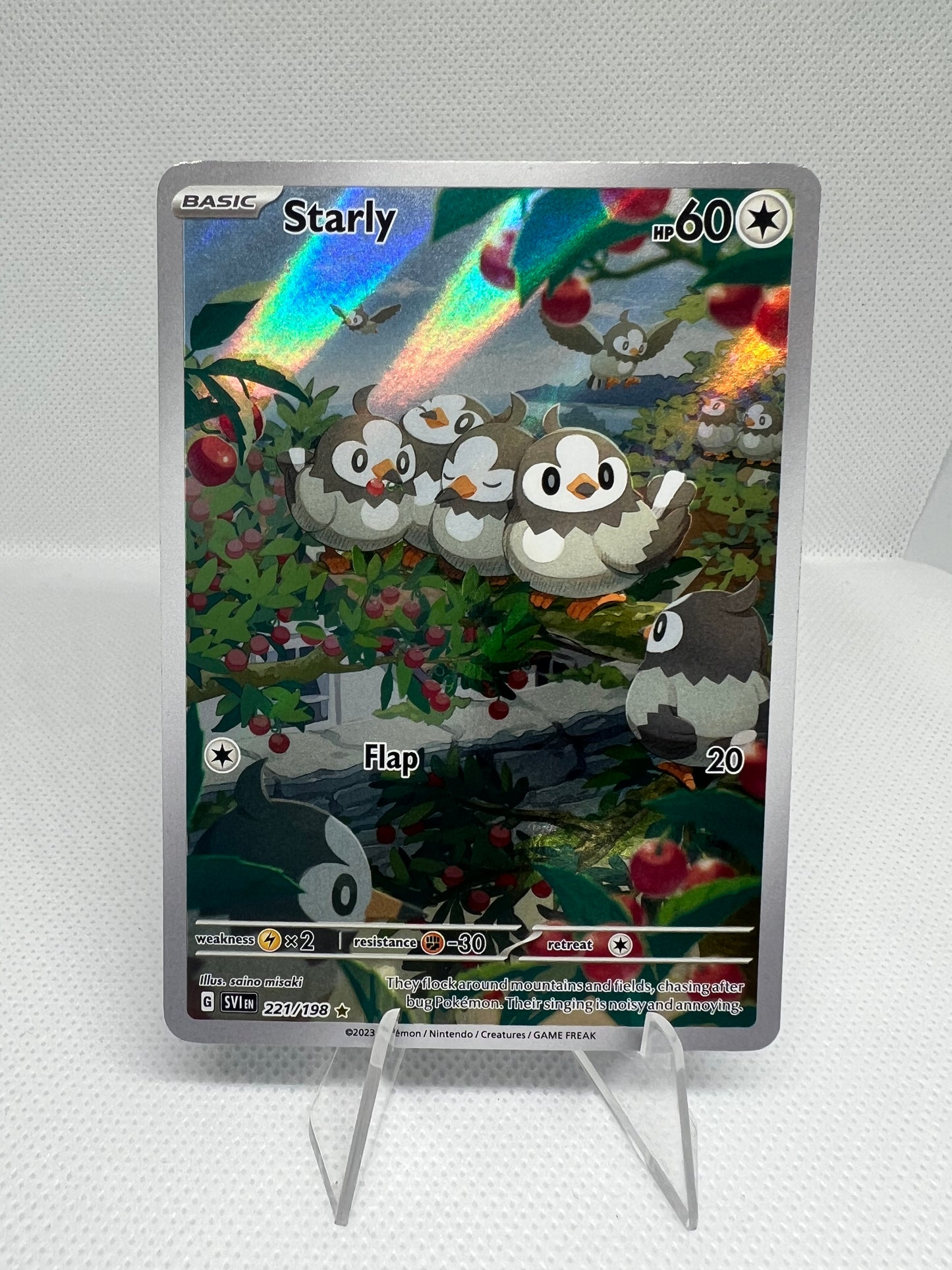 Starly 221/198 Sv01: Scarlet & Violet Base Set Illustration Rare