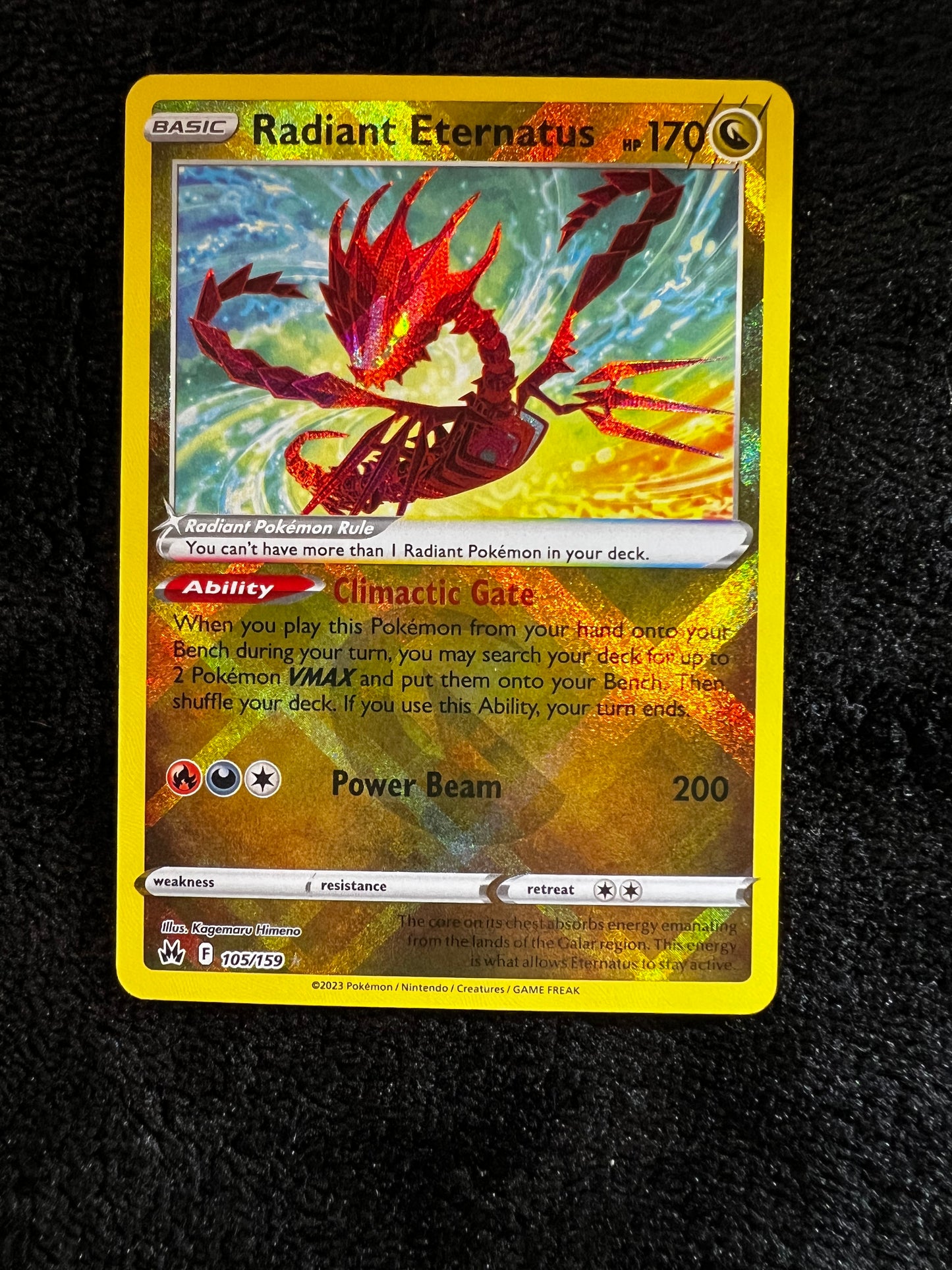 Radiant Eternatus 105/159 Shiny Ultra Rare Crown Zenith Pokemon TCG Near Mint