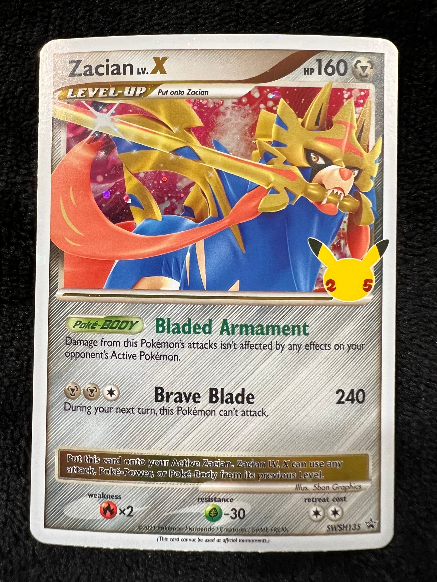 Zacian LV. X SWSH135 Sword & Shield Promo Pokemon TCG