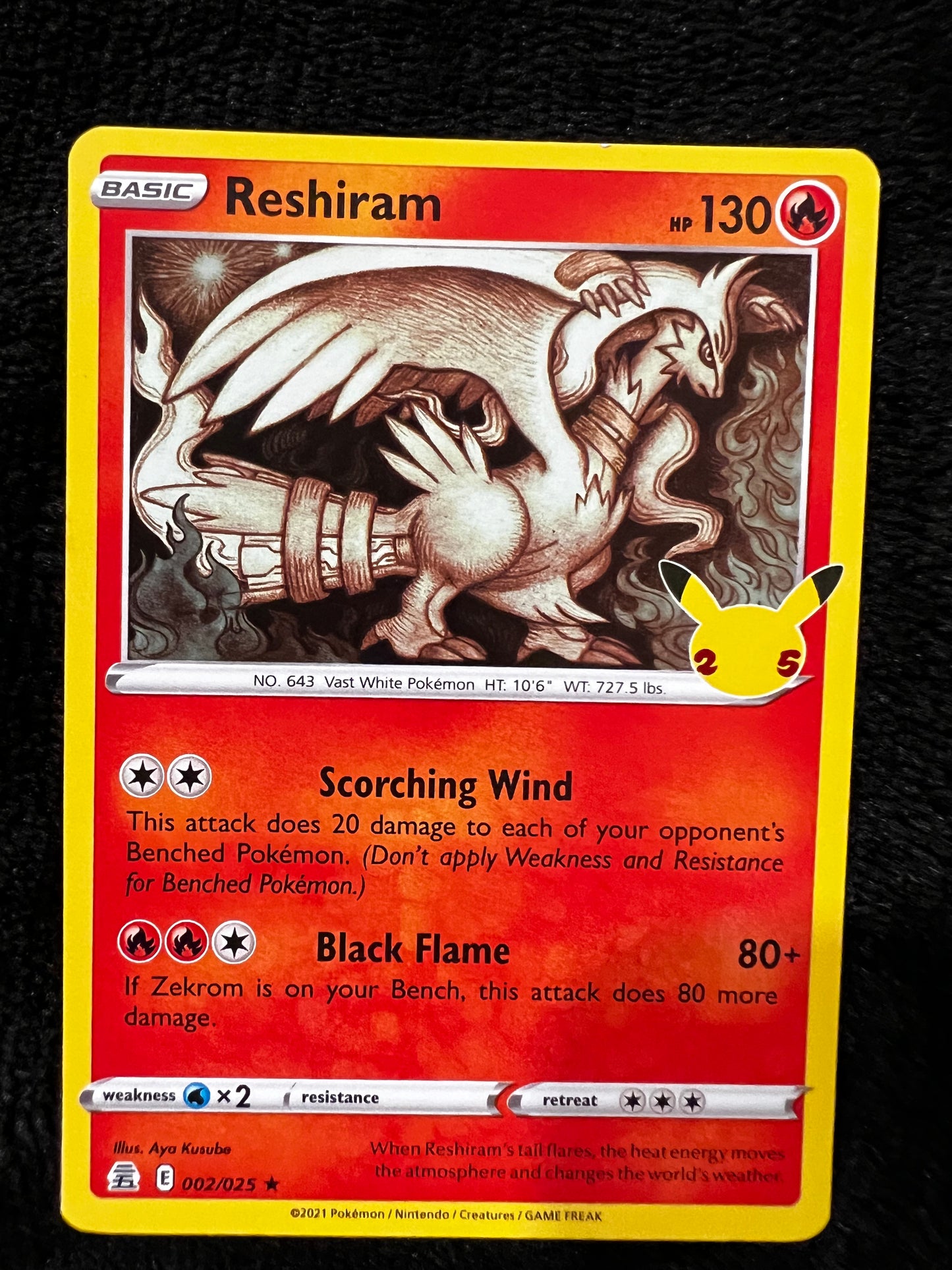 Reshiram + Zekrom Pokemon Celebrations Holo Rare