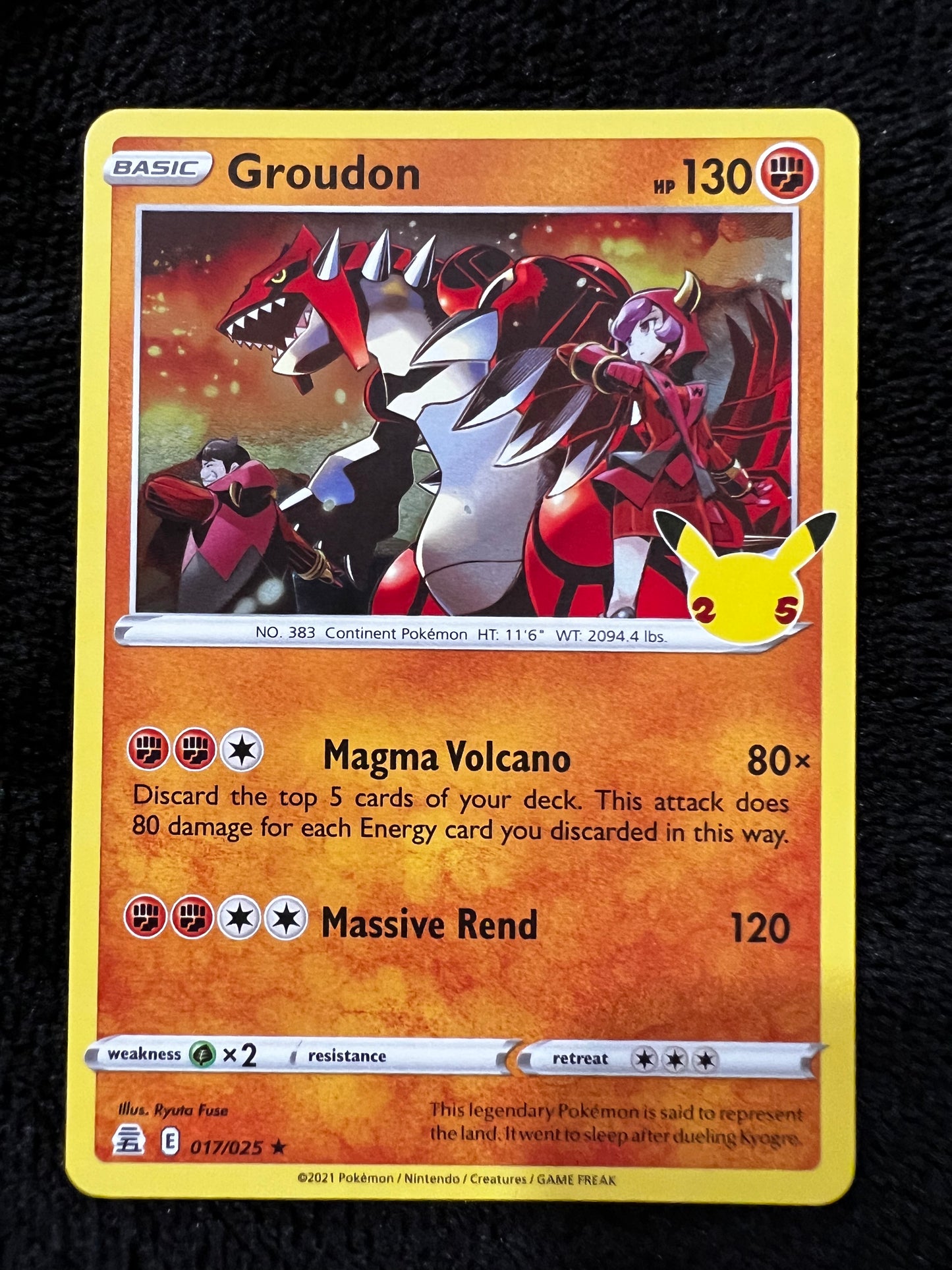 Kyogre + Groudon Holographic Rare Celebrations Pokémon TCG Near Mint