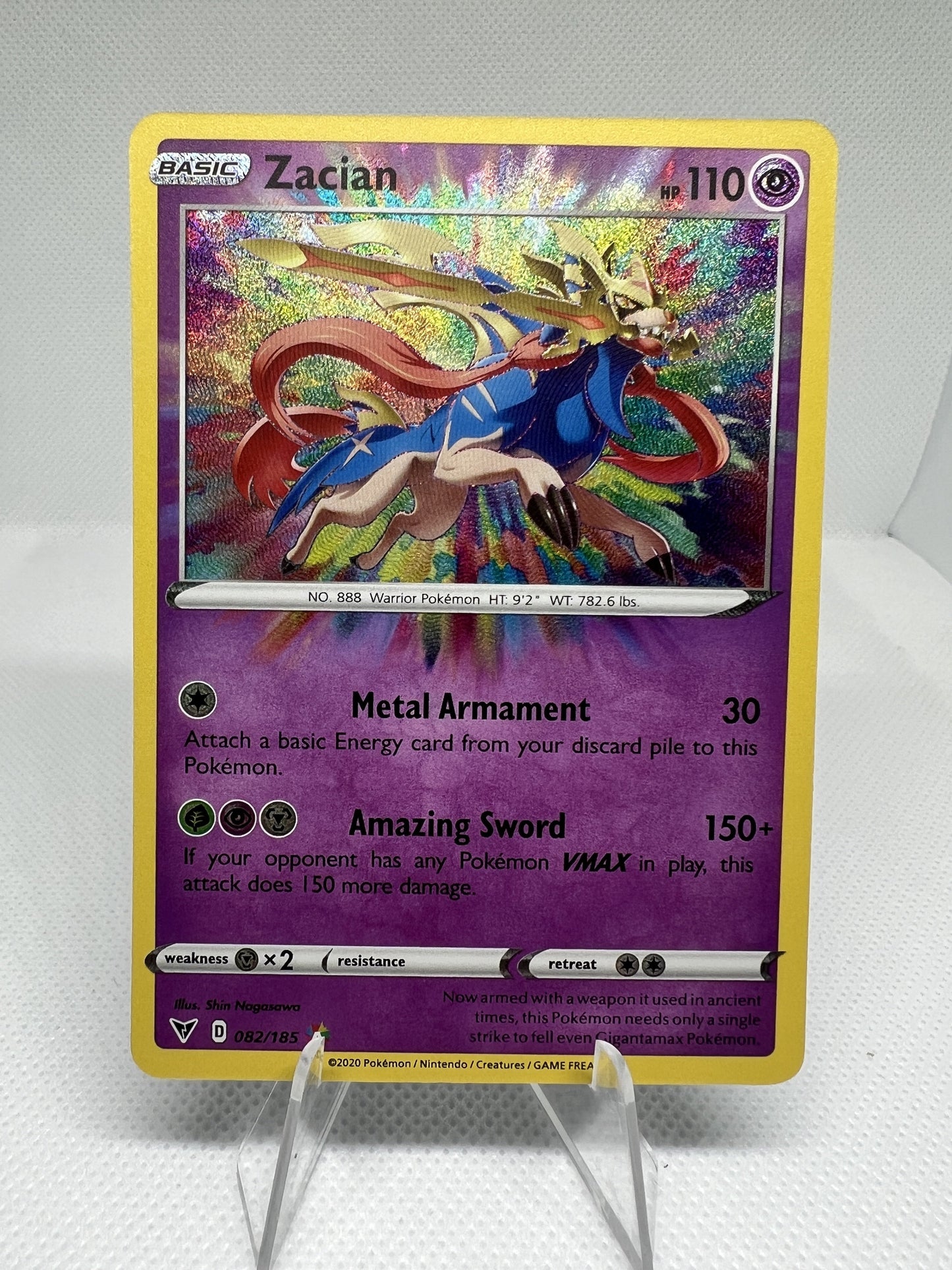 Zacian Vivid Voltage 082/185 Amazing Rare SWSH Holo