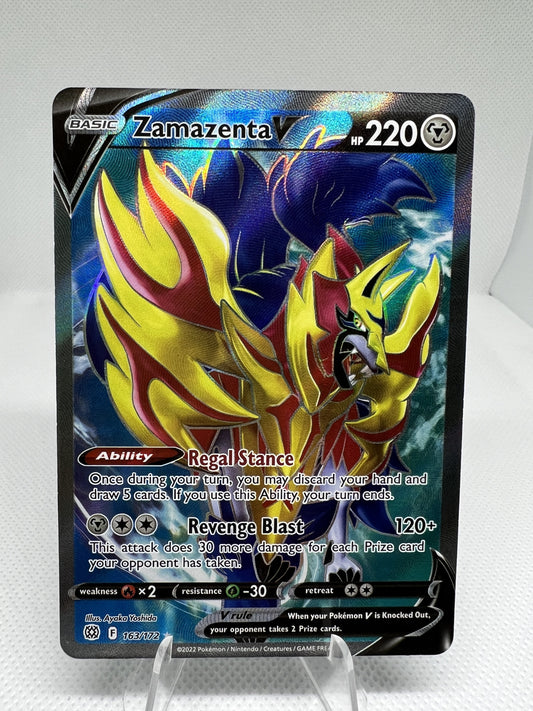 Zamazenta V 163/172 Brilliant Stars Ultra Rare Holo Pokemon TCG Card NM full art