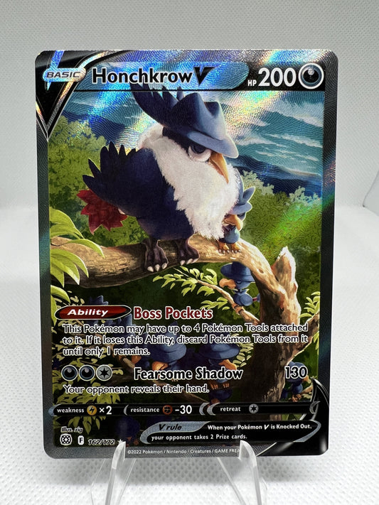 Honchkrow V #162/172 Alternate Full Art Pokemon Brilliant Stars TCG