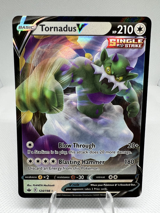 Tornadus V 124/198 Single Strike Pokemon Chilling Reign Near Mint Ultra Rare