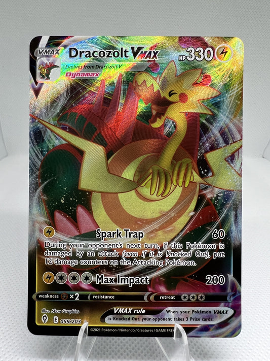 Dracozolt VMAX 059/203 Ultra Rare Evolving Skies Pokemon TCG