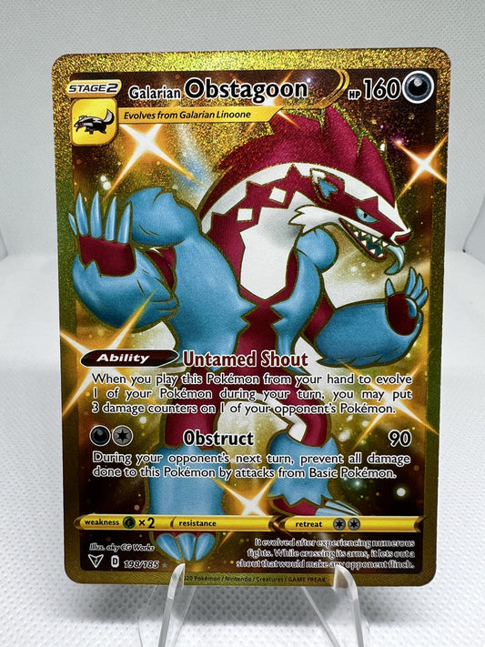 Galarian Obstagoon Vivid Voltage 198/185 Holo Secret Rare Shiny