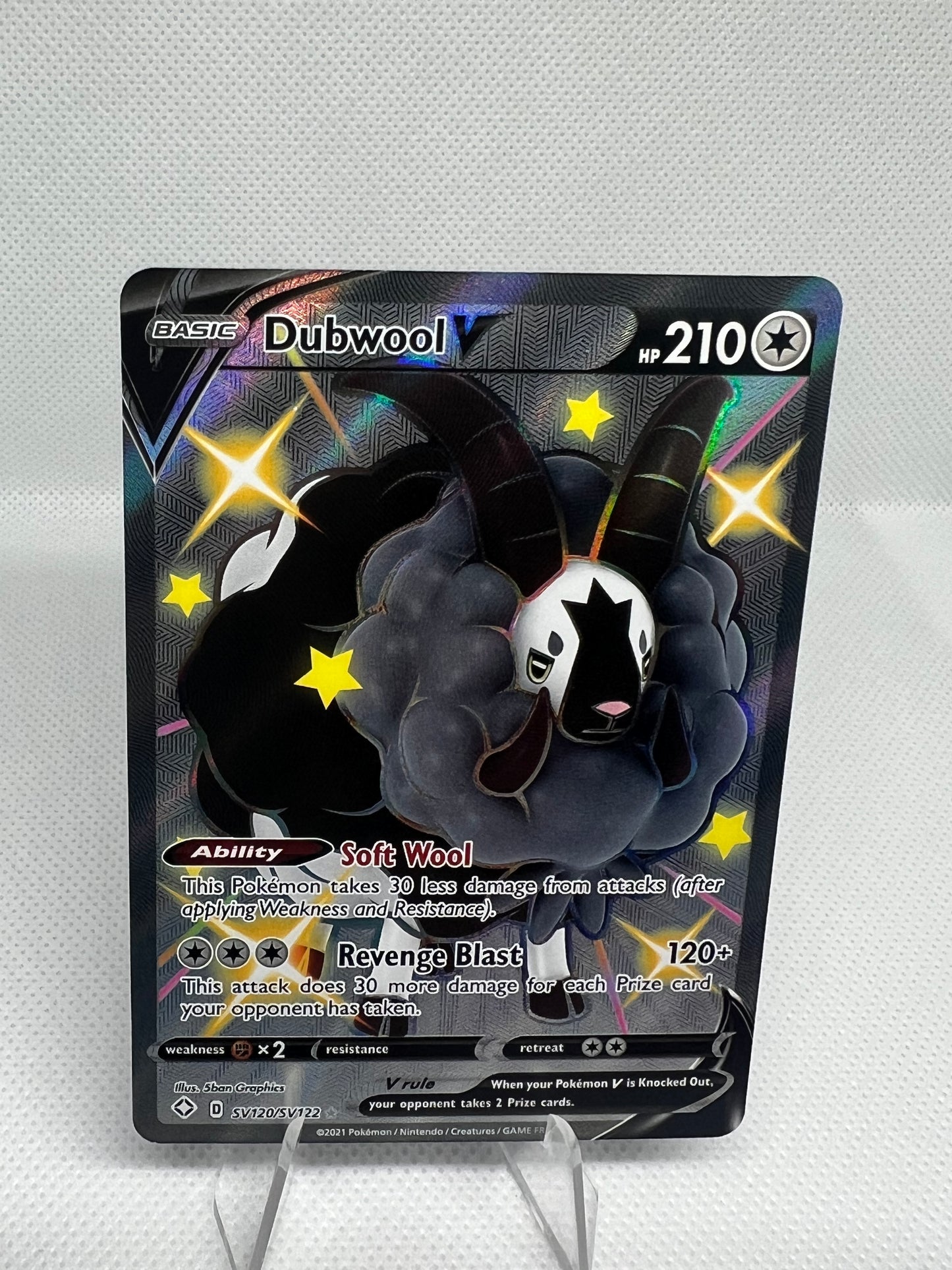 Dubwool V SV120/SV122 Shiny Rare Shining Fates: Shiny Vault Pokemon TCG