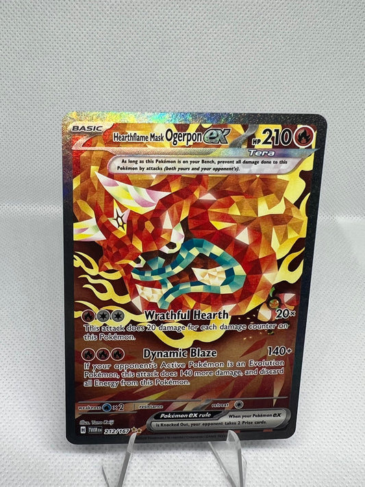 Hearthflame Mask Ogerpon ex - 212 Near Mint