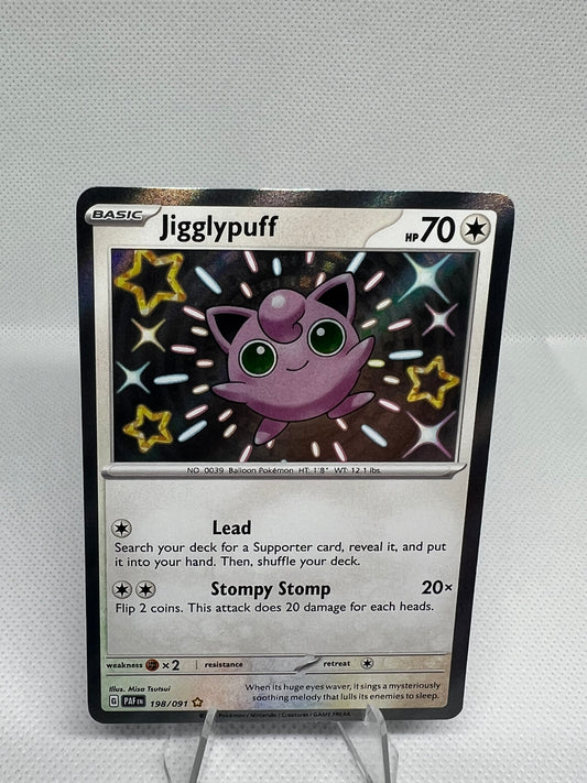 Jigglypuff 198/091 Shiny Rare Paldean Fates Pokemon TCG