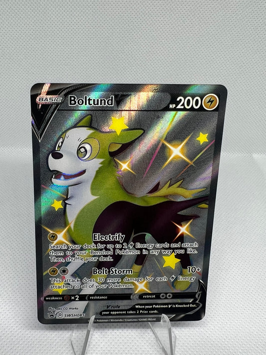 Boltund V SWSH085 Shining Fates Full Art Holo Black Star Promo NM