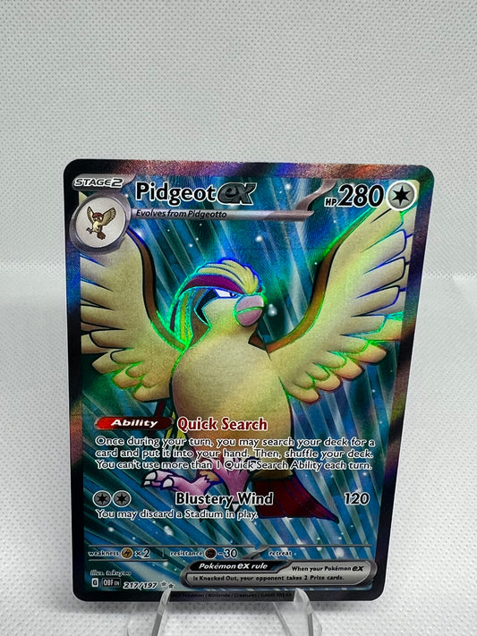 Pidgeot Ex Obsidian Flames 217/197 Holo Ultra Rare Full Art