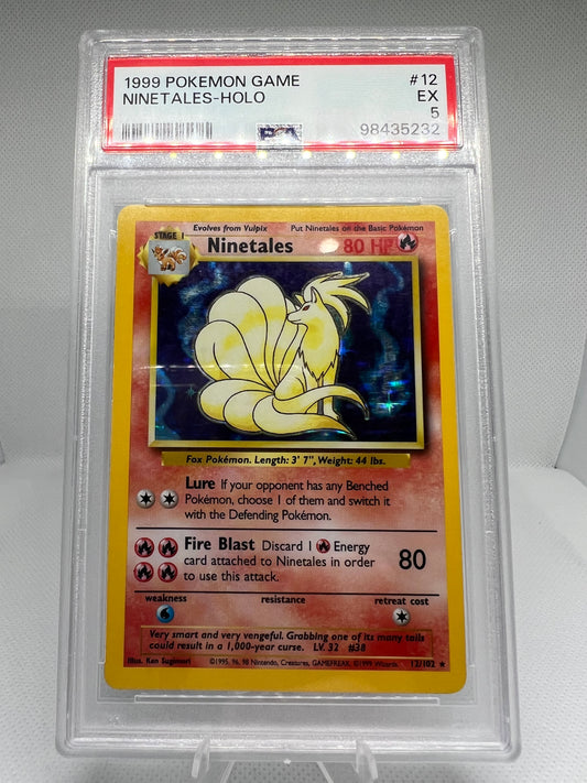 Ninetails Holo Pokémon Base Set Unlimited #12  PSA 5