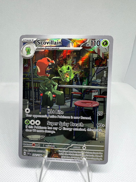 Scovillain 202/198 Scarlet & Violet Base Illustration Rare Pokemon Card