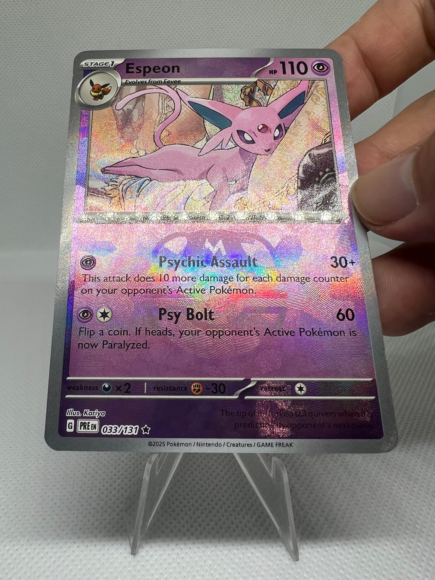 Espeon (Master Ball Pattern) 033/131 Prismatic Evolutions