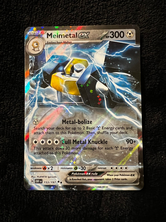Melmetal ex 153/197  SV03: Obsidian Flames, Double Rare, Pokemon, NM