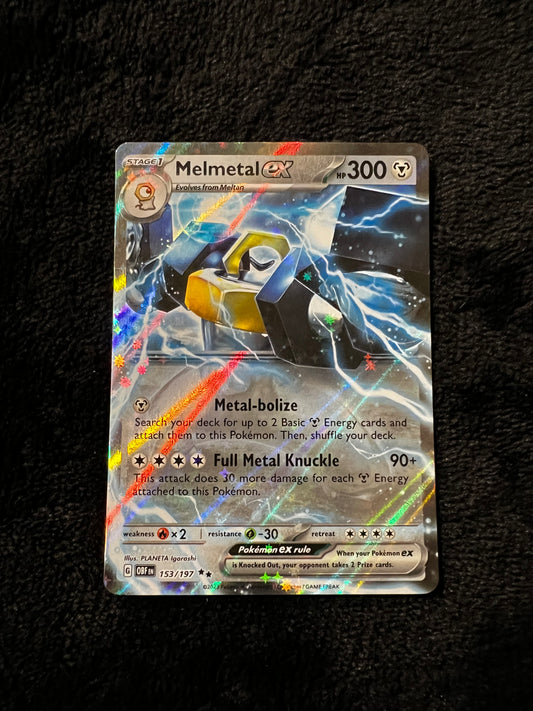 OBSIDIAN FLAMES MELMETAL EX DOUBLE RARE 153/197