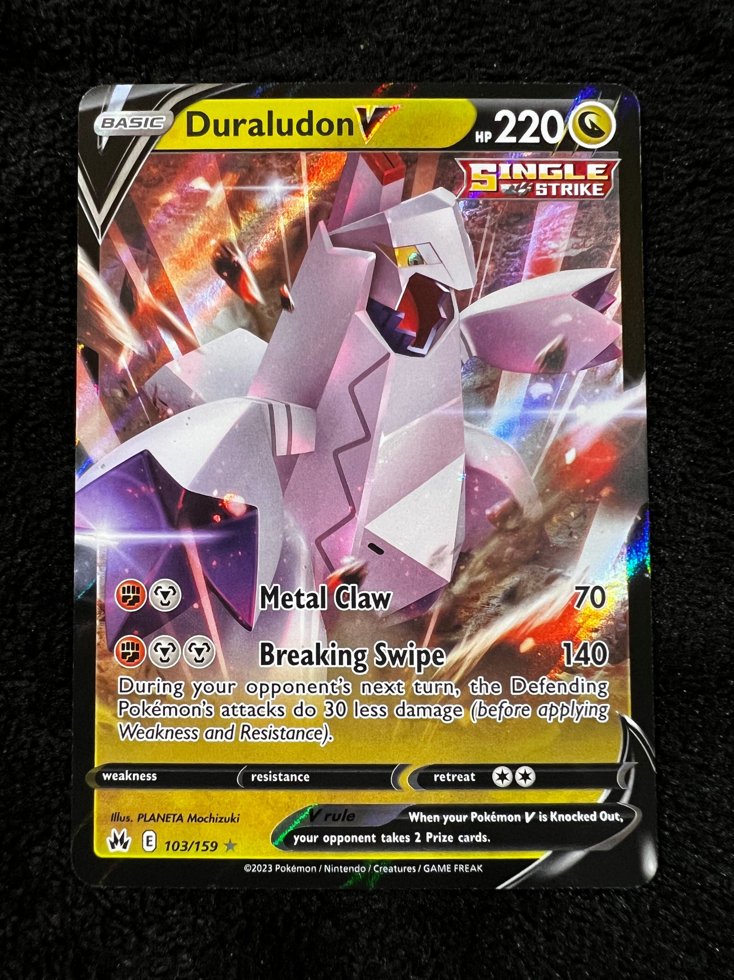 Duraludon V 103/159 Ultra Rare Crown Zenith Pokemon TCG