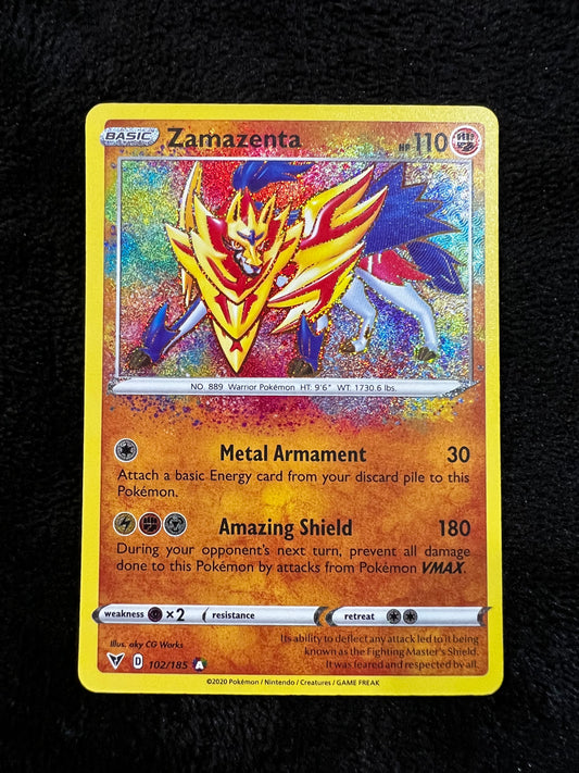 Zamazenta - 102/185 Amazing Rare Ultra Rare Vivid Voltage NM Pokemon TCG