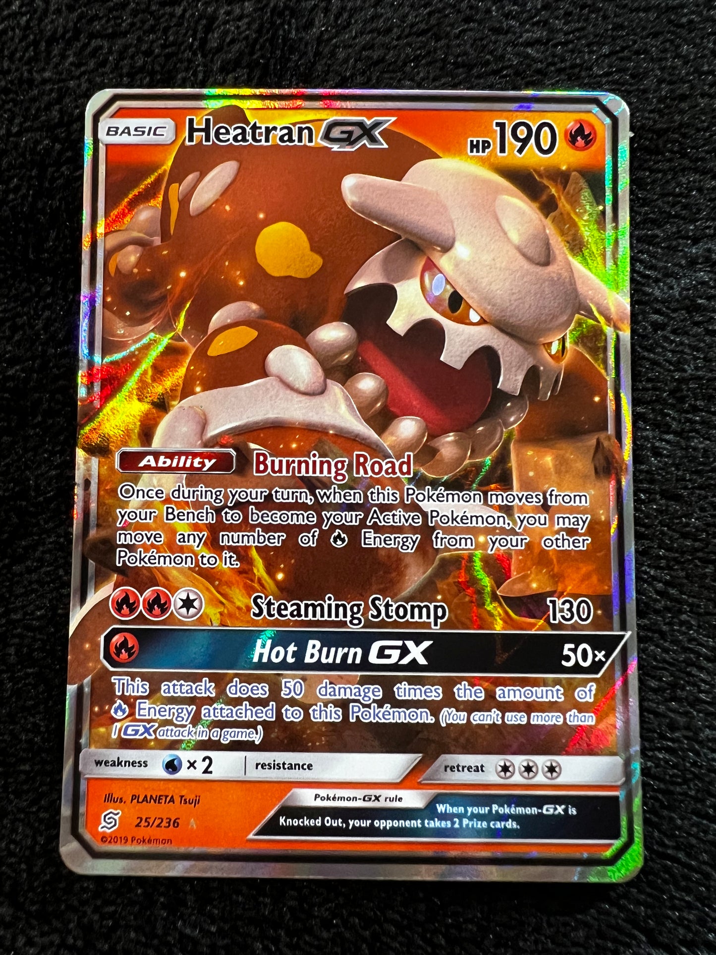 Heatran GX 25/236 Ultra Rare Unified Minds Pokemon TCG