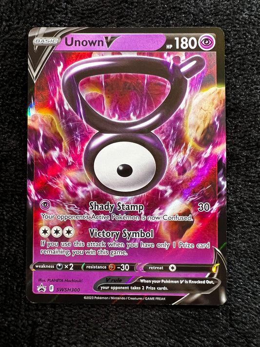 Unown V SWSH300 Black Star Promo NM