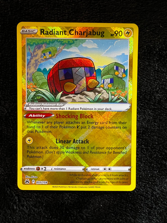 Radiant Charjabug 051/159 Crown Zenith Rare Pokemon Card TCG - MINT