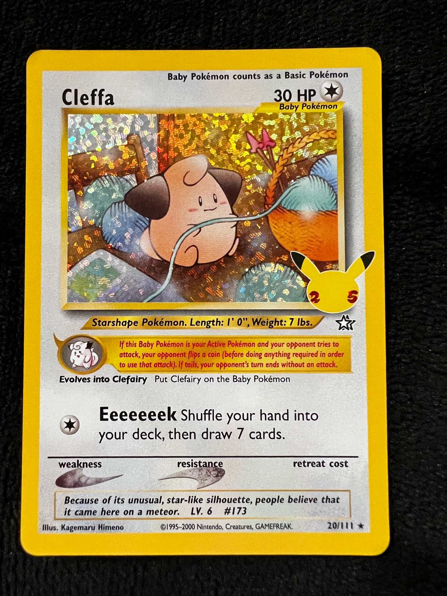 Cleffa 20/111 Holographic Celebrations Classic Collection Pokémon TCG Near Mint