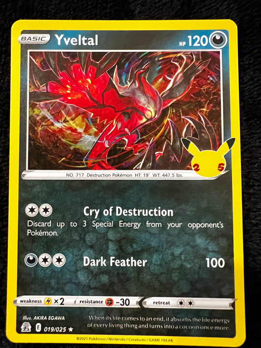 Xerneas + Yveltal Holo Celebrations Pokemon 25th Anniversary TCG Card