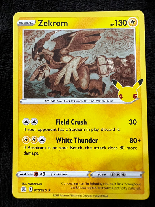 Reshiram + Zekrom Pokemon Celebrations Holo Rare
