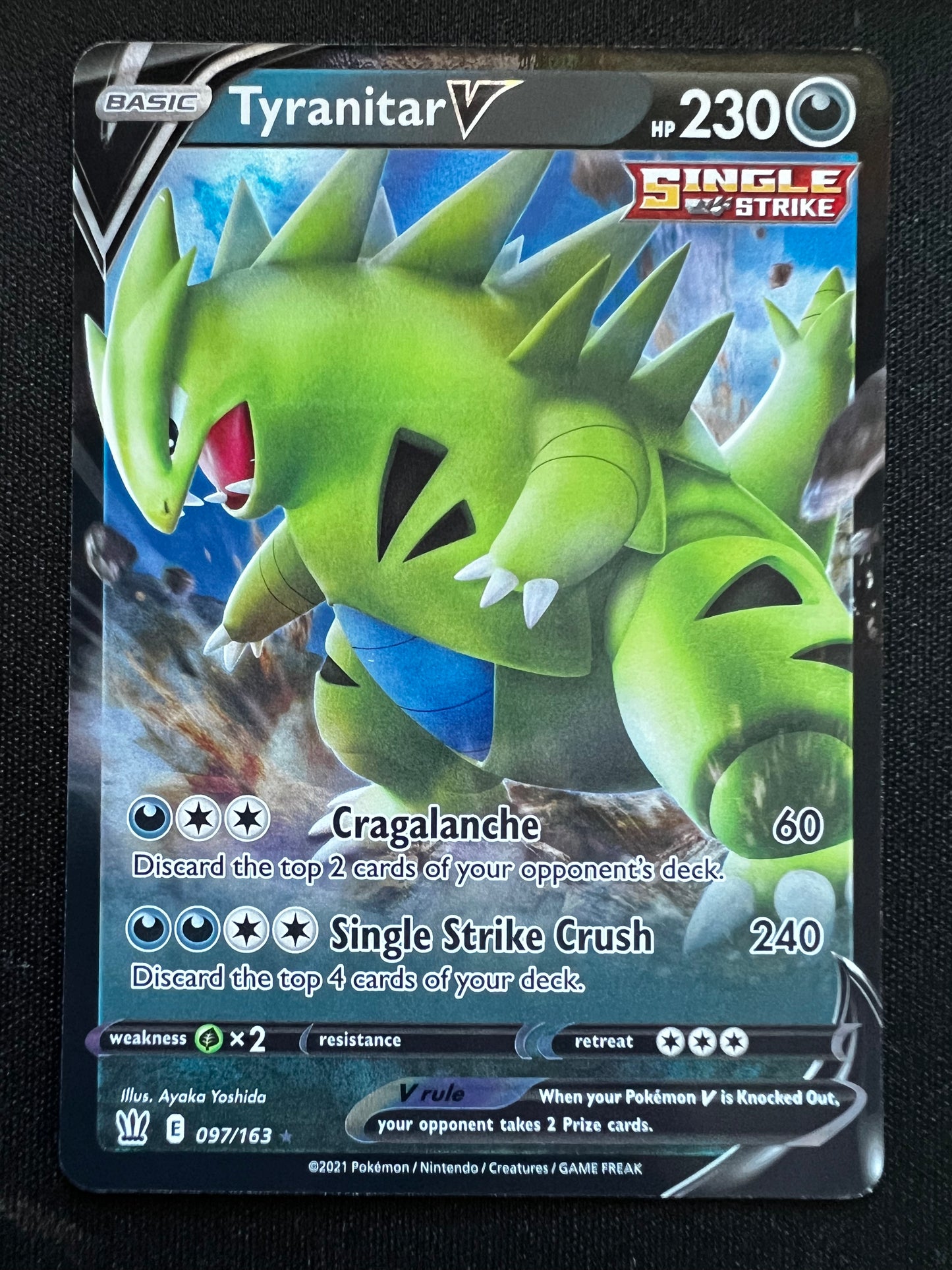 Tyranitar V Ultra Rare Holo 97/163