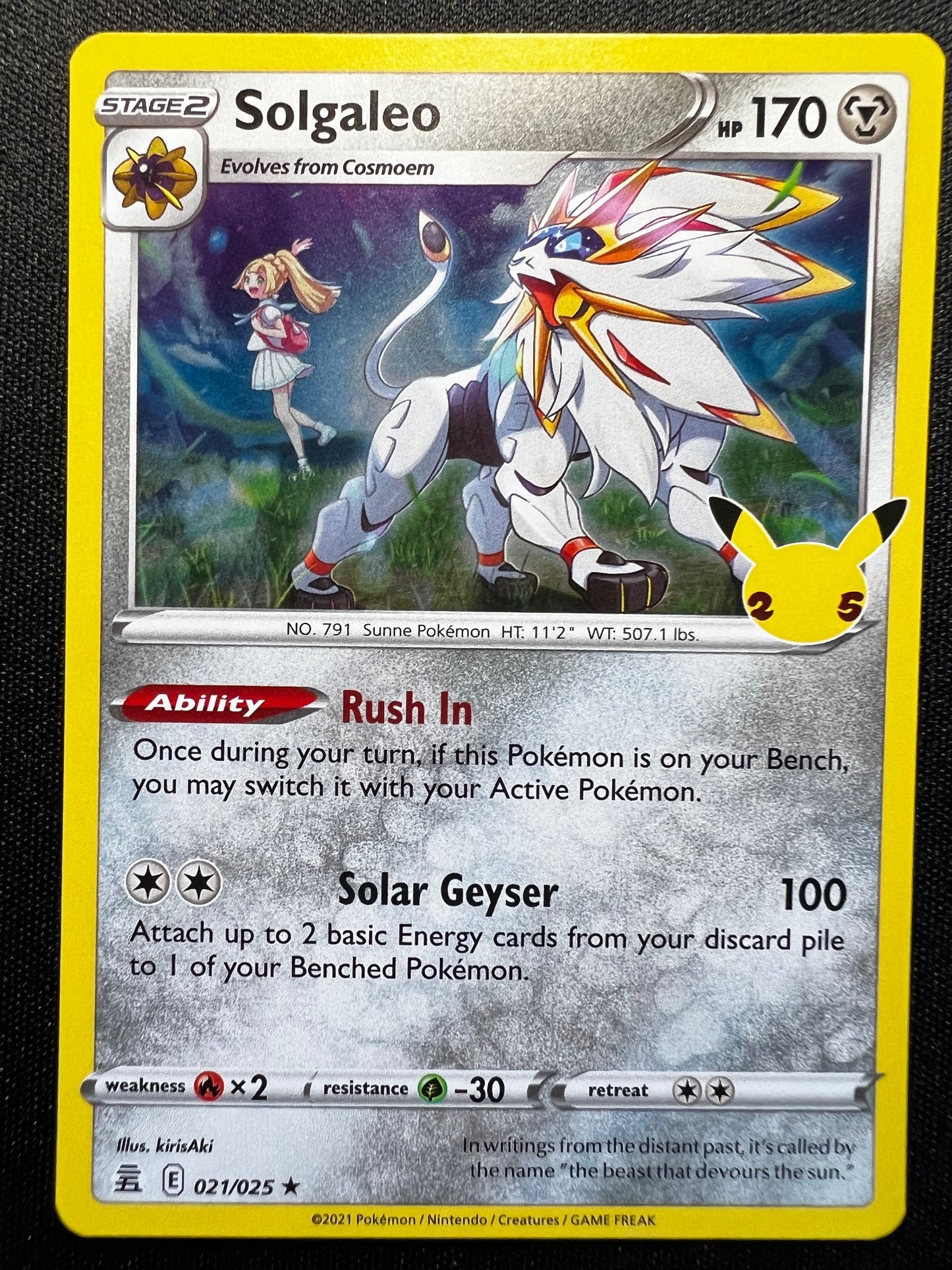 Cosomg - Cosmoem - Solgaleo Pokemon Celebrations 25th Anniversary