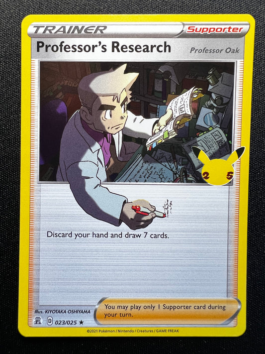Professor's Research Holo Rare # 023/025 Pokemon Celebrations 25th Anniversary
