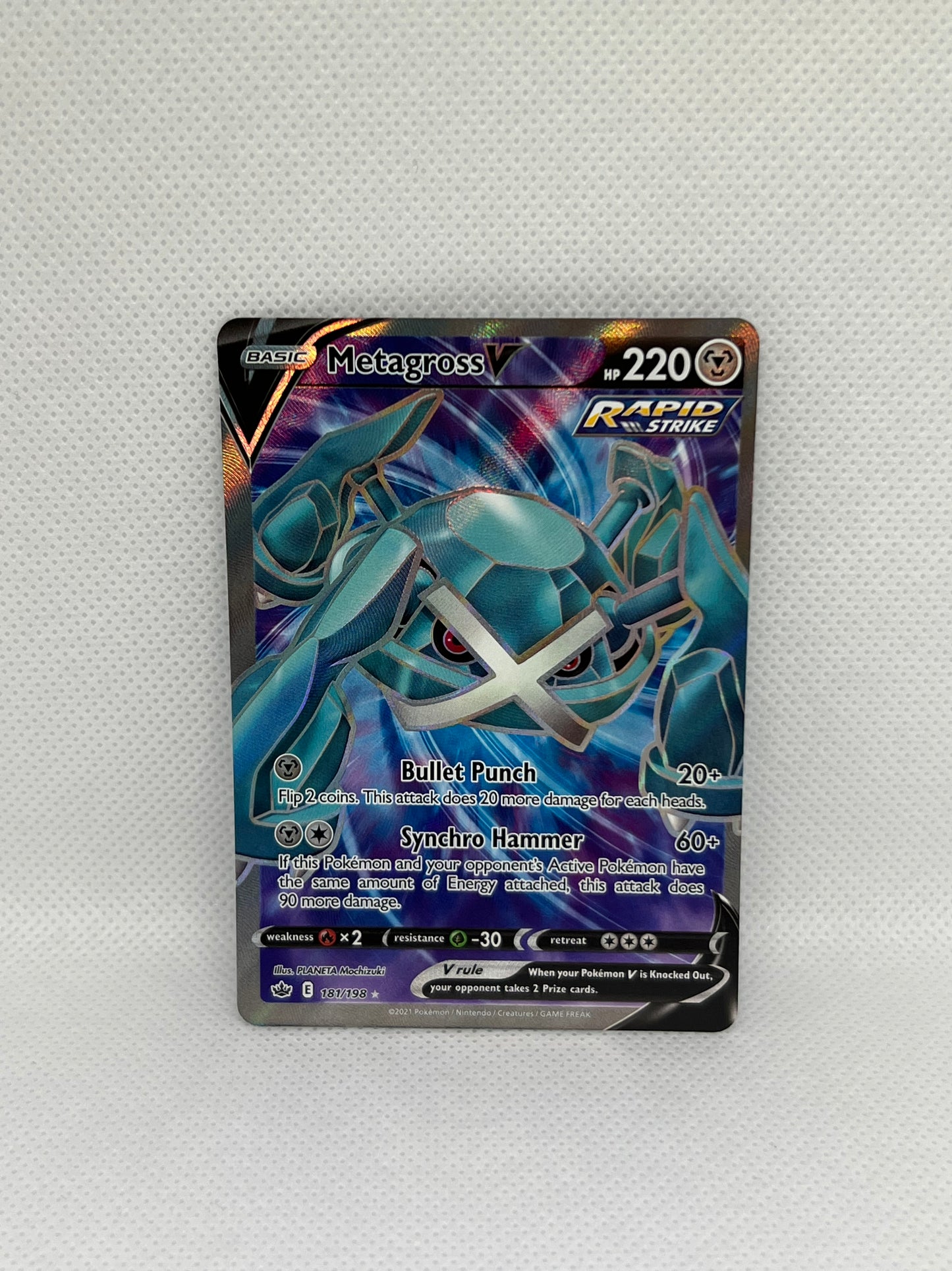 Metagross V 181/198 Chilling Reign Sword & Shield FULL ART