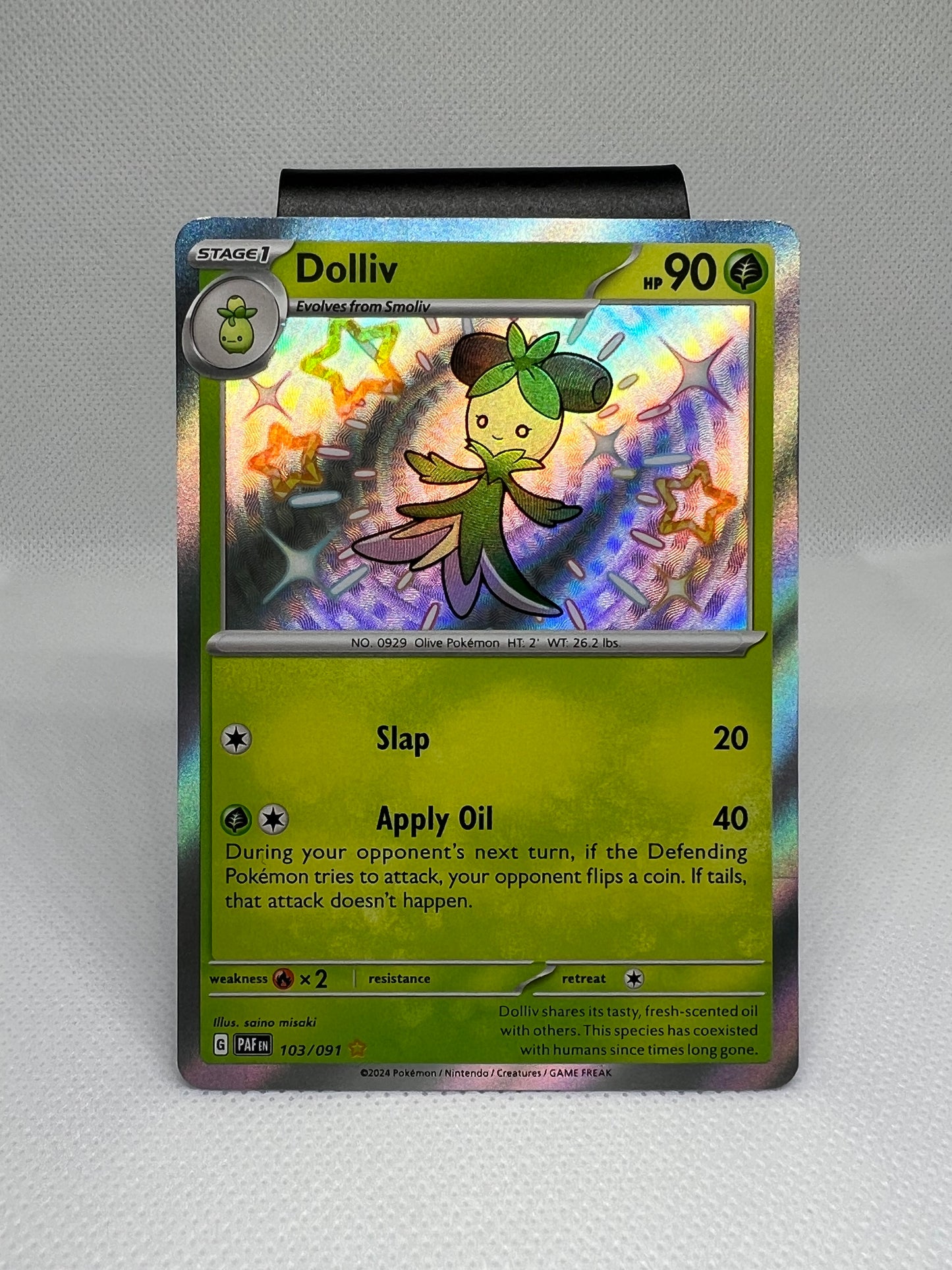 Dolliv Scarlet & Violet: Paldean Fates 103/091 Holo Shiny Rare