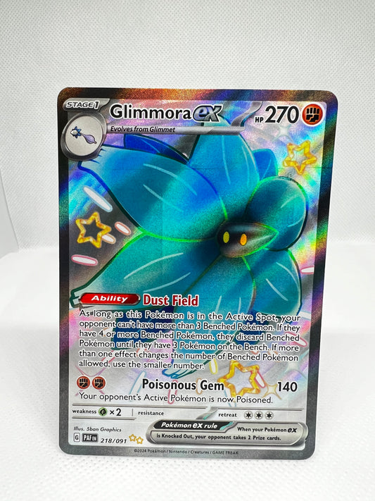 Glimmora ex 218/091 Shiny Holo Ultra Rare Full Art Pokemon Paldean Fates