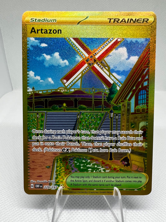 Pokémon TCG Artazon Sv03: Obsidian Flames 229/197 Holo Hyper Rare