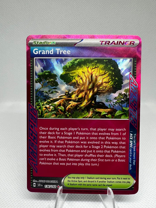 Grand Tree 136/142 - ACE SPEC Holo Rare - Stellar Crown - NM